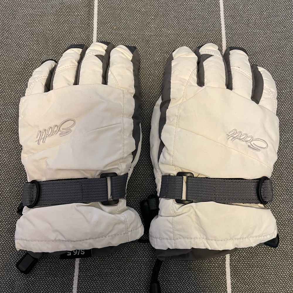 Scott White and Gray kids Ski Gloves